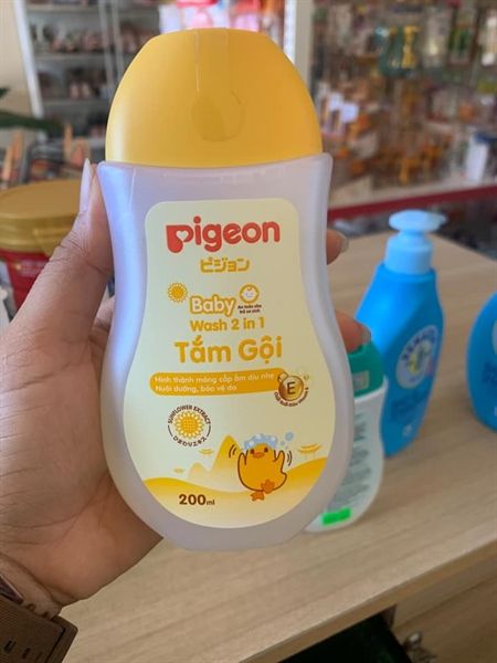 Sữa tắm gội Pigeon 200ml (mẫu mới)