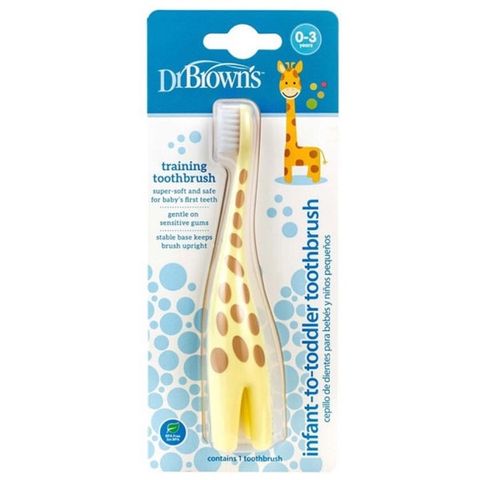 Bàn chải đánh răng hình hươu Dr Brown's (0-3y)