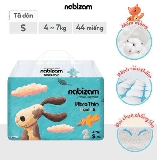 Bỉm Nabizam Hàn Quốc (Ultra Thin 4 mùa, Signature summer)