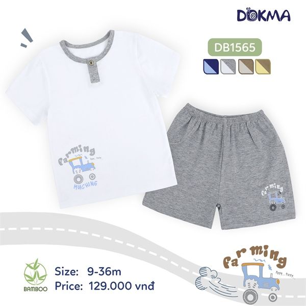 H.Bộ Cộc tay BT Ghi 9-12M