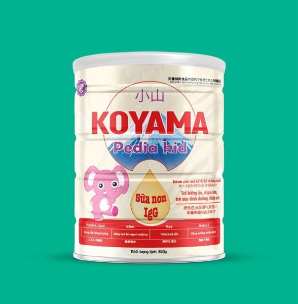 Sữa dành cho trẻ biếng ăn, thấp còi Koyama Pedia Kid 6-36M (850g)