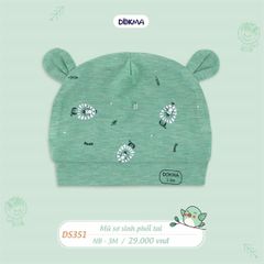 Mũ sơ sinh 2 tai tròn Dokma DS351