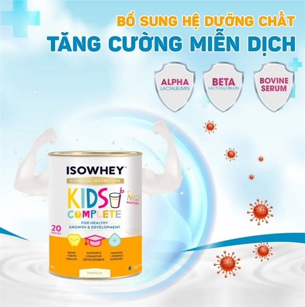 Sữa isowhey Kids Complete cho bé, vị vani (4Y+)