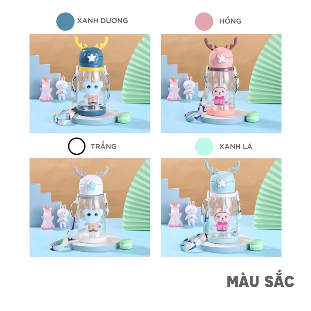 Bình uống nước có ống hút sừng hươu - Giá tốt