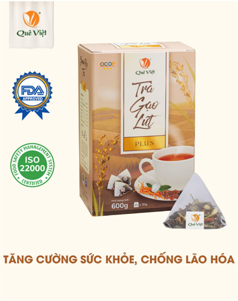 Trà hoa cúc gạo lứt Quê Việt