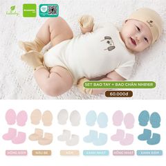 Set bao tay chân Lullaby NH816R hồng nhạt