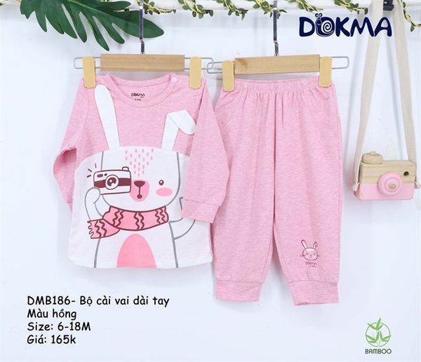 Bộ cài vai dài tay Dokma DMB186 (9-12M) CLO