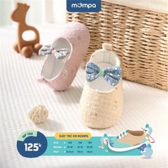 Giày tập đi BG có nơ Mompa MP703 sz140