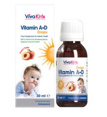 Vitamin A + D Drops VivaKids cho bé mắt sáng, dáng cao (0M+)