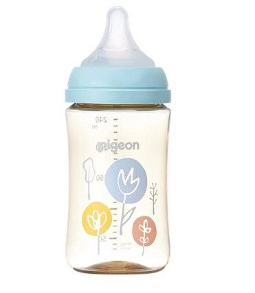 Bình sữa Pigeon PPUS Plus phiên bản Nhật hình hoa 240Ml