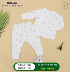 Áo cài lệch dài tay Dokma DA968