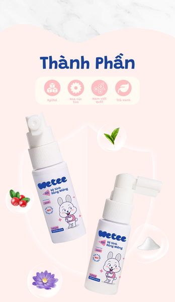 Xịt vệ sinh răng miệng cho bé WETEE safeformula