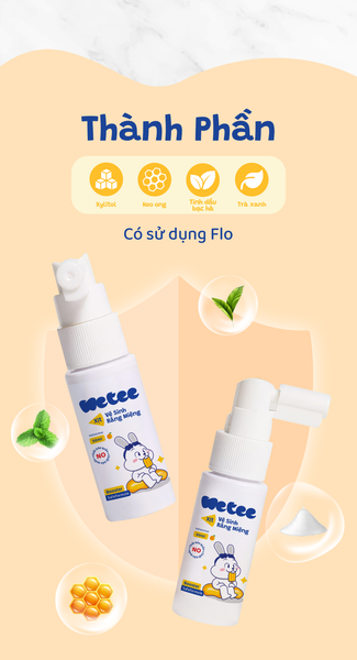 Xịt vệ sinh răng miệng cho bé WETEE safeformula