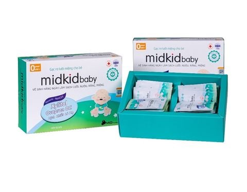 Gạc rơ lưỡi miệng Midkidbaby hộp 50 gói