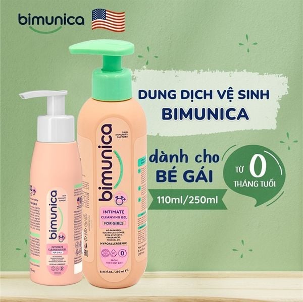 Dung dịch vệ sinh bé gái Bimunica 0m+