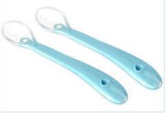 Bộ 2 muỗng sillicone kidsme xanh biển