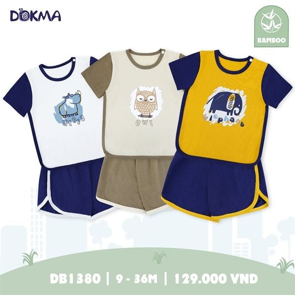 H.Bộ cộc tay cài vai Vàng 9-12M