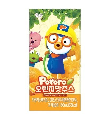 Nước Ép Trái Cây Pororo Segom - Vị Cam - 190ml