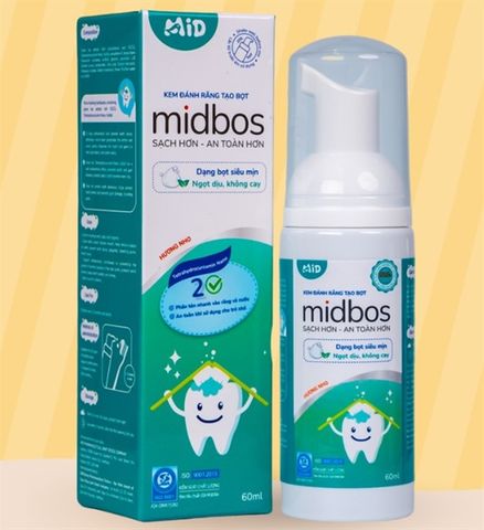Kem đánh răng dạng bọt Midbos hương nho