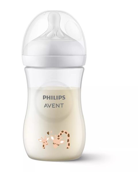 Bình sữa Philips Avent mô phỏng tự nhiên họa tiết Hươu cao cổ 260ml (SCY903/66)