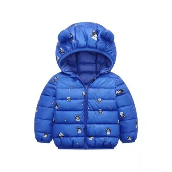 Áo khoác phao hoạ tiết mũ gấu Vàng size 90