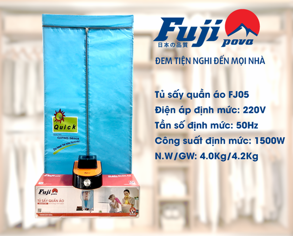 Tủ sấy quần áo 2 tầng Fuji Pova (Việt Nam)
