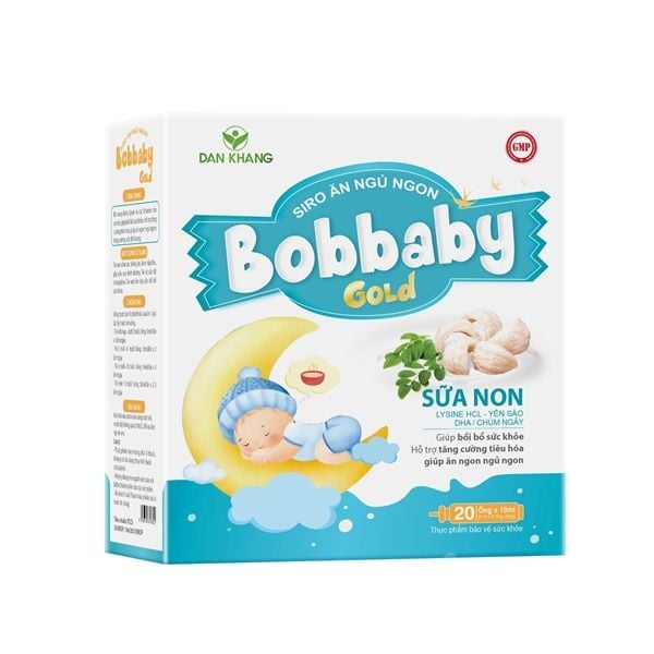 Siro cho bé ăn ngủ ngon Dân Khang Bobbaby Gold, giúp bồi bổ sức khỏe, 20 ống (từ 6 tháng)