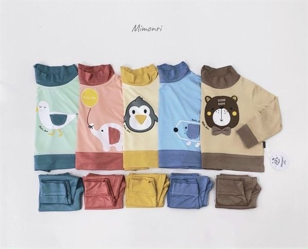 Bộ giữ nhiệt dài tay hình thú Hồng (Size 110)