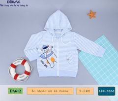 Áo khoác mũ kéo khoá Dokma DA612 (6-9M) CLO
