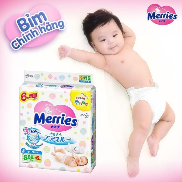 Bỉm Merries nội địa Nhật Bản (Cộng miếng)