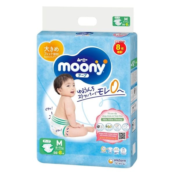 Tã Bỉm Moony dán và quần (Mẫu mới)