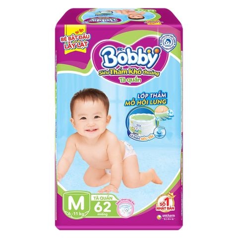 Bỉm Bobby quần, dán đủ size
