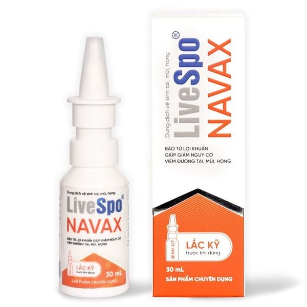 Dung dịch vệ sinh tai, mũi, họng LiveSpo NAVAX 30ml - Bình xịt nhựa (0m+)