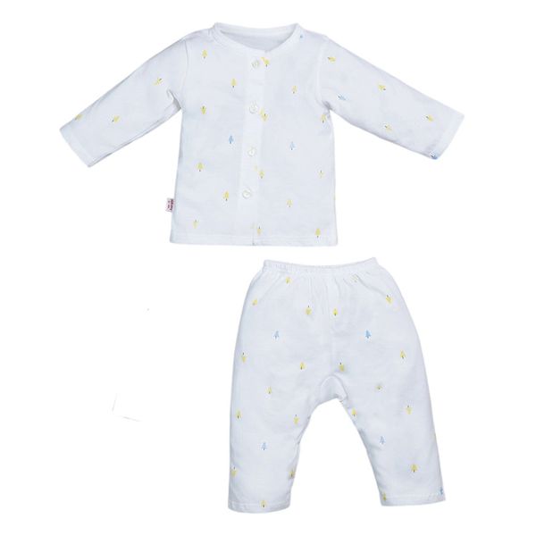 Bộ sơ sinh cài giữa dài tay IQ BABY Cây Thông