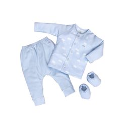 Bộ cài thẳng dài Nous xanh lơ nhạt