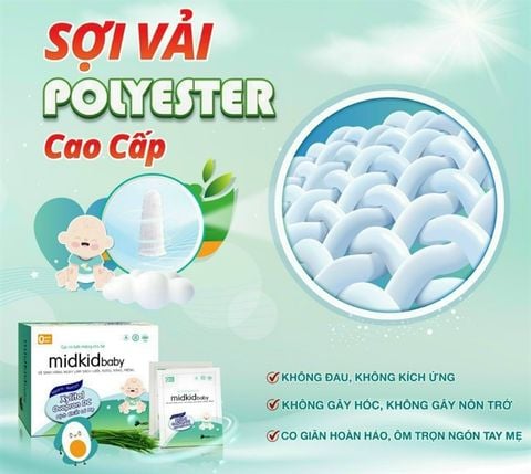 Gạc rơ lưỡi miệng Midkidbaby hộp 15 gói