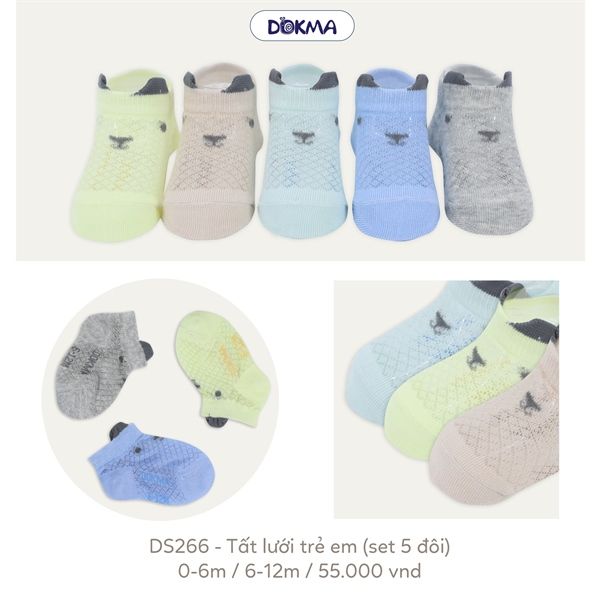 Tất lưới trẻ em Dokma DS266 Set 5