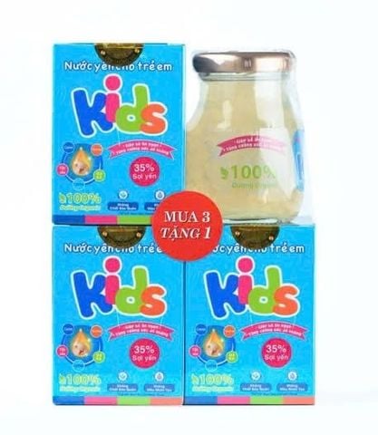 Tổ yến chưng sẵn Yan nest Organic Kids hộp 3+1