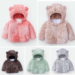 Áo khoác lông tai gấu (1-3Y) CLO