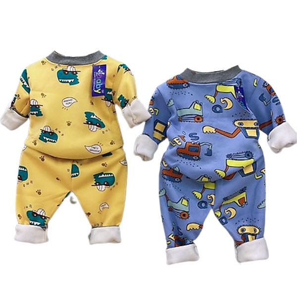 Đ.QATT Bộ nỉ dày họa tiết (size 55-65)