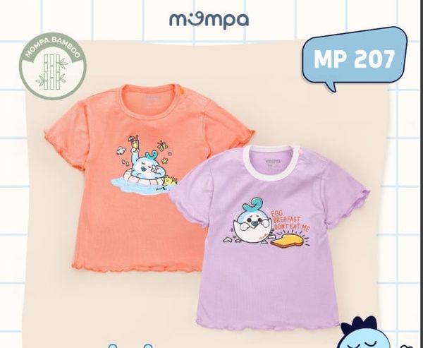 Áo cộc tay BG cài vai Mompa MP207 Tím (12-18M)