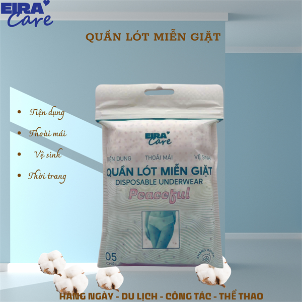 Quần lót giấy miễn giặt cao cấp Peaceful (Gói 5 chiếc)