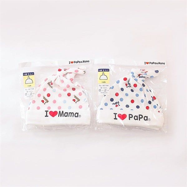 DSS Mũ sơ sinh I Love Mama Papa (set 2) - CLO