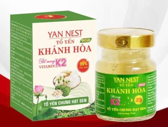 Tổ yến chưng sẵn yannest hạt sen 35% 70ml