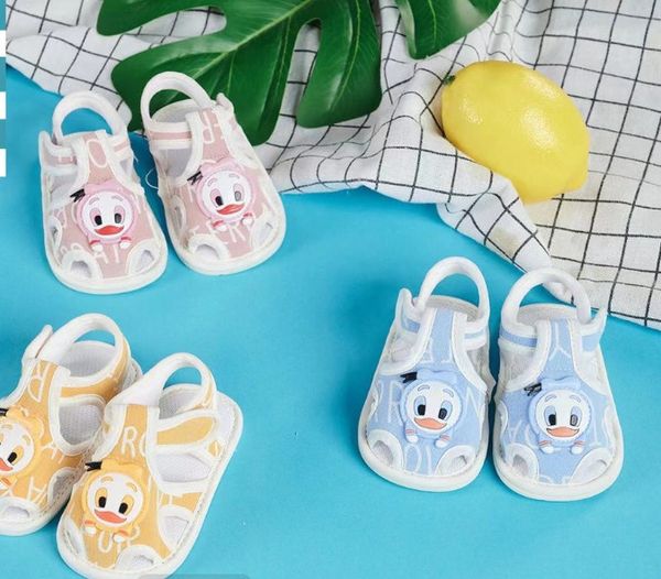 Sandal tập đi đế vải Xanh Size 14