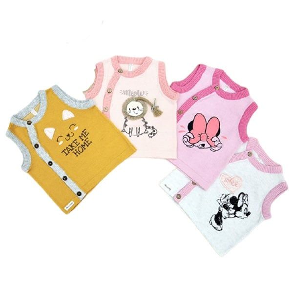 Áo gile len cài lệch Momma CLO