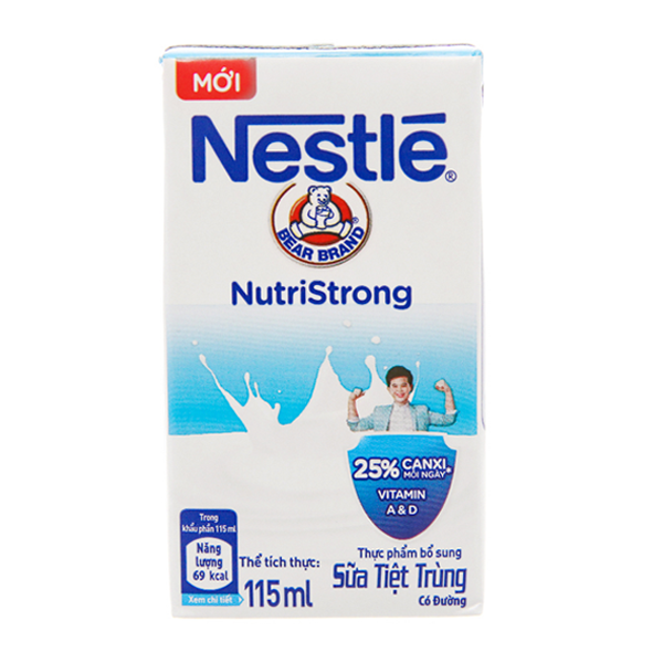 Sữa nước Nestle NutriStrong 115ml có đường (vỉ 4 hộp)
