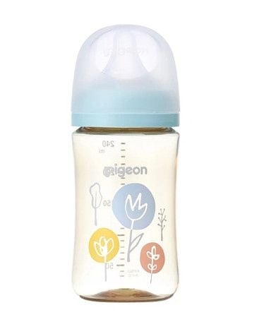 Bình sữa Pigeon PPUS Plus phiên bản Nhật hình hoa 240Ml