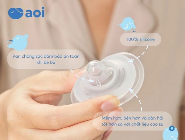 Núm ty cho bé Aoi size