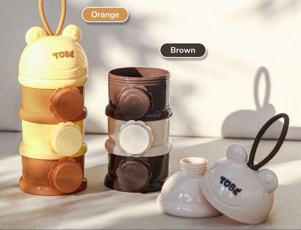 Hộp chia sữa 3 tầng Tobe - Vàng
